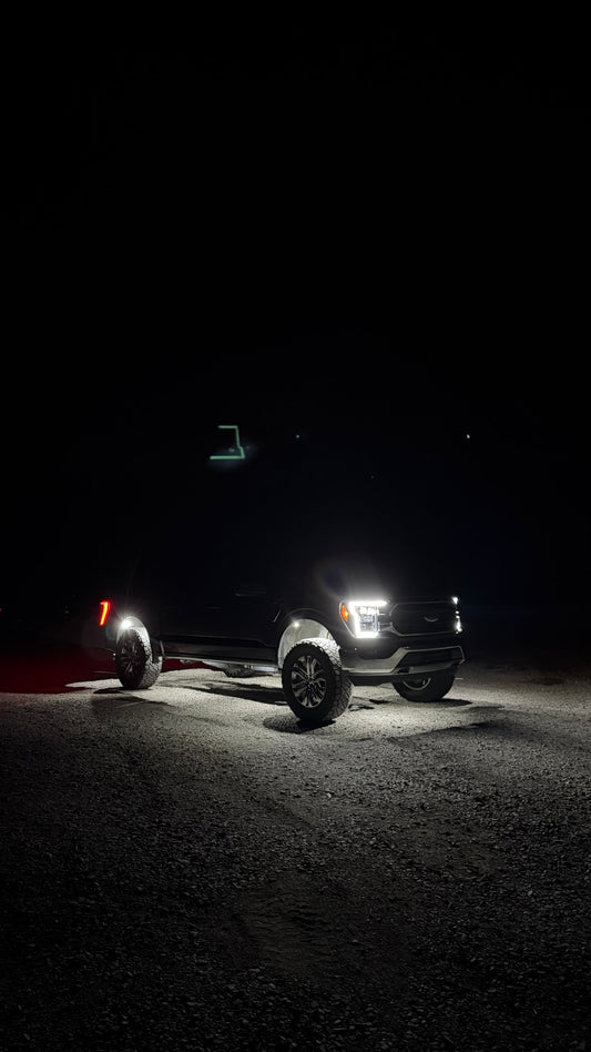 9 Chip Pure White LED Rock Lights